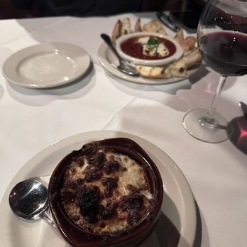 Downtown Grill - Excellent French Onion soup and the burrata. The marinara was fantastic. - Steakhouses Near Me - Macon, Georgia Downtown Grill - Excellent French Onion soup and the burrata. The marinara was fantastic. - Steakhouses Near Me - Macon, Georgia