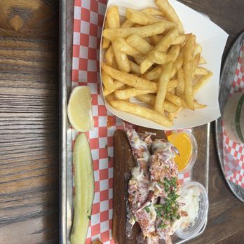 Steami's Lobster - Side of fries, and the Maine lobster roll - Seafood Near Me - Duluth, Georgia Steami's Lobster - Side of fries, and the Maine lobster roll - Seafood Near Me - Duluth, Georgia