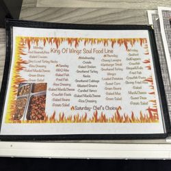 King of Wingz - Menu