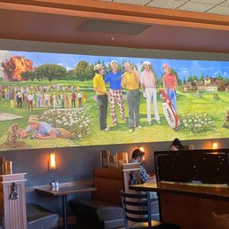 Caddyshack Mural on wall. Caddyshack Mural on wall.