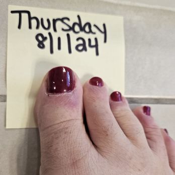 Noire Nail Bar - These are my toes 2 days after my pedicure - Nail Salons Near Me - Lutz, Florida Noire Nail Bar - These are my toes 2 days after my pedicure - Nail Salons Near Me - Lutz, Florida