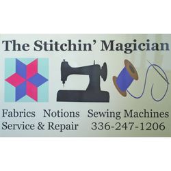 The Stitchin' Magician - Our Shop Sign
