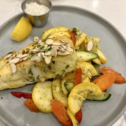 Magleby's - Halibut - delicious!  I substituted the rice pilaf for more sautéed vegetables.