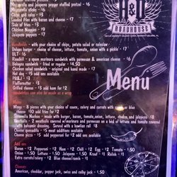 H&D Roadhouse - Menu