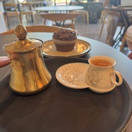 Karak chai and chocolate muffin Karak chai and chocolate muffin