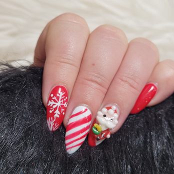 Sunshine Nail & Spa - Christmas full acrylic set - Nail Salons Near Me - Everett, Washington Sunshine Nail & Spa - Christmas full acrylic set - Nail Salons Near Me - Everett, Washington