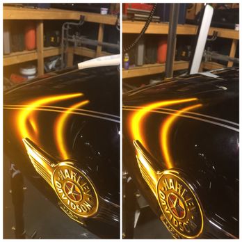 Piedmont Auto Works - Harley Davidson Gas Tank - Mobile Dent Repair Near Me - Greensboro, North Carolina Piedmont Auto Works - Harley Davidson Gas Tank - Mobile Dent Repair Near Me - Greensboro, North Carolina