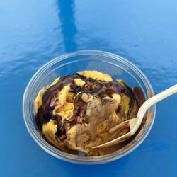 Bailey's Ice Cream - Nutty cumin ice cream with hot fudge.