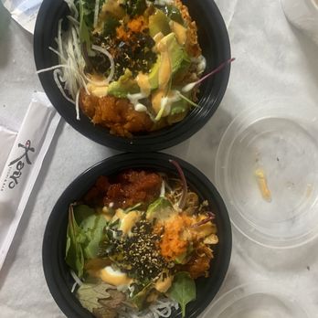 Kaiyo Sushi and Bar - Spicy crabs + spicy salmon poke bowl & spicy tuna + spicy salmon poke bowl - not really spicy, ground crabs & fish. - Japanese Near Me - Mansfield, Texas