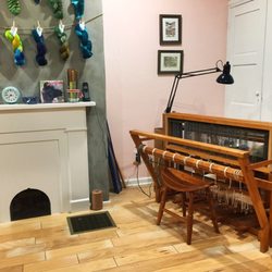 Ewe and Me Yarn - The resident loom!