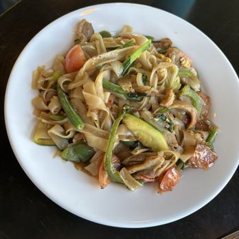 Champa Thai & Sushi - L- DRUNKEN NOODLE. With duck - Sushi Bars Near Me - Raleigh, North Carolina