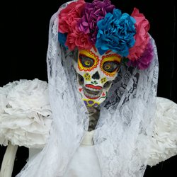 Chicano Art Gallery - In the window.