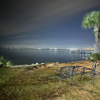 Lillo's Tuscan Grille - a view of the water and the city lights - Italian Near Me - Gulf Breeze, Florida