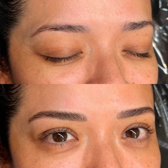 Mink Brow - This is what my brows looked before and the bottom is after my first session - Permanent Makeup Near Me - Huntington Beach, California Mink Brow - This is what my brows looked before and the bottom is after my first session - Permanent Makeup Near Me - Huntington Beach, California