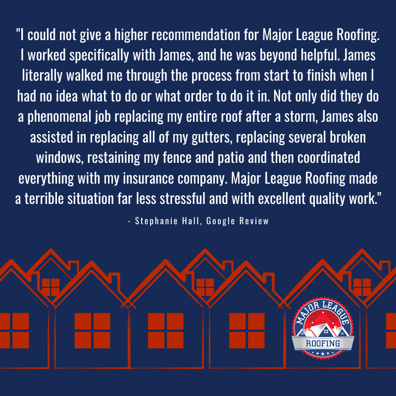 Slide of Major League Roofing