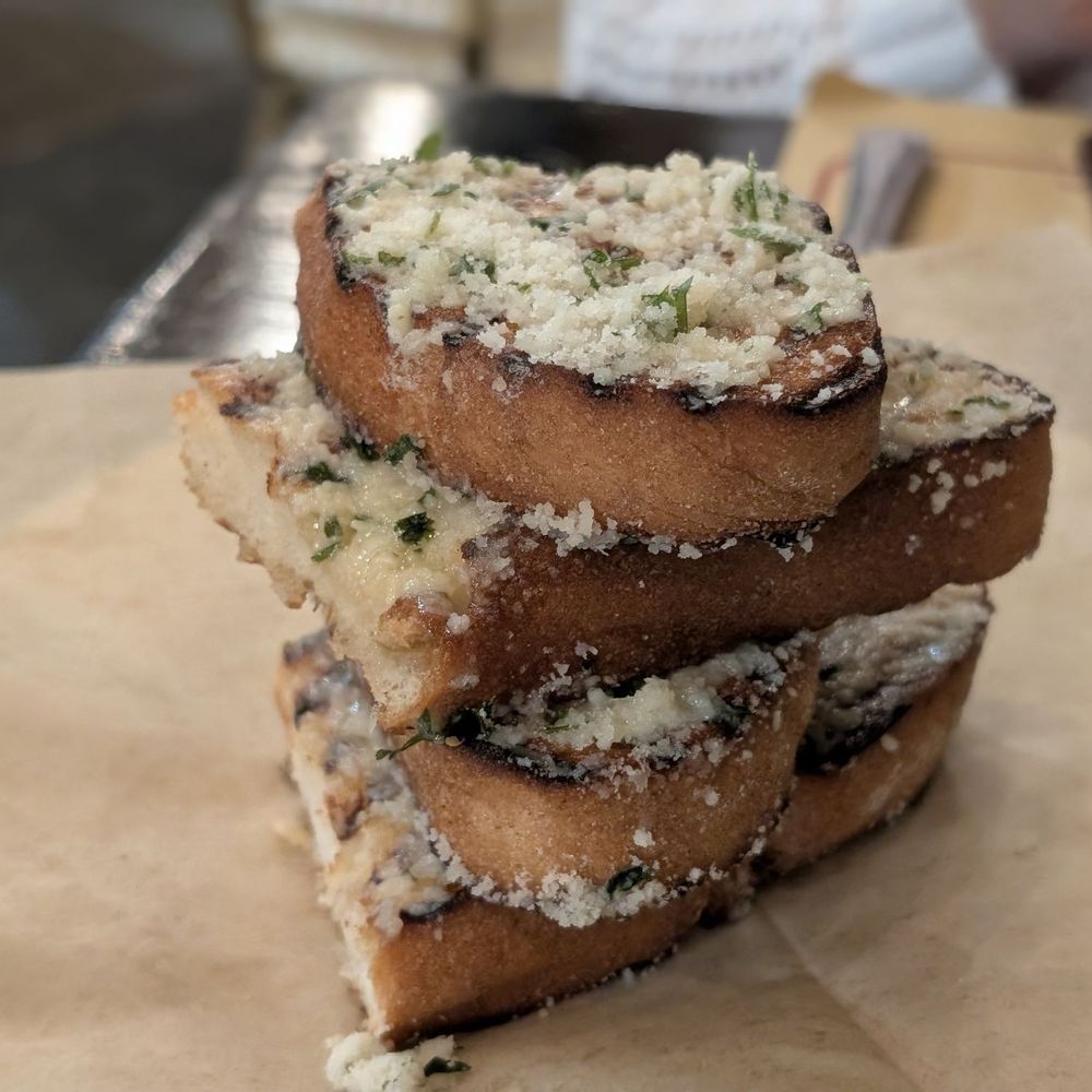 Maccheroni Republic - TOASTED GARLIC CIABATTA W/ PARMIGIANO HERB BURRO - Italian Near Me - Los Angeles, California