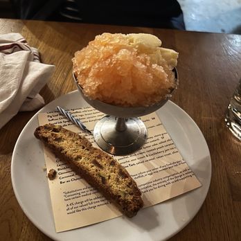 Bestia - Aperol Spritz Granita & Vanilla Orange Sherbet - Italian Near Me - Los Angeles, California