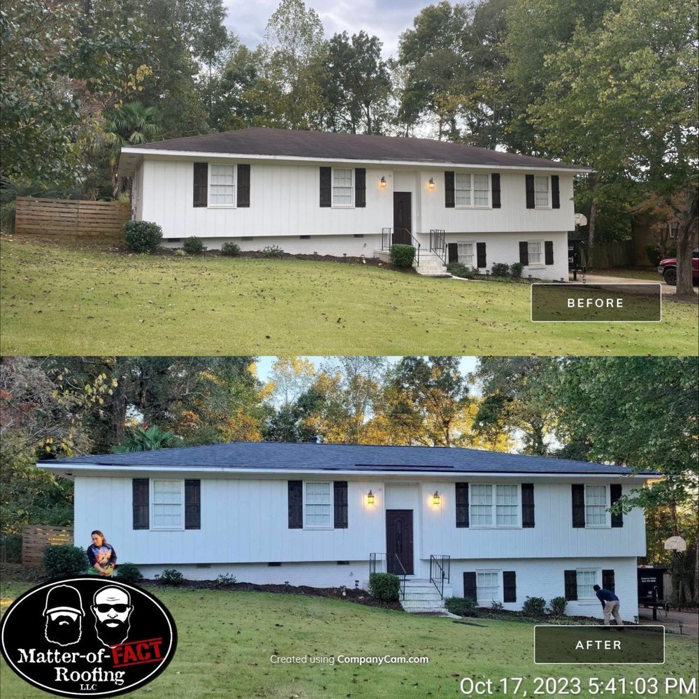 Slide of Matter-of-Fact Roofing