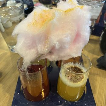 Hash Kitchen - Mimosa flight with cotton candy - Breakfast & Brunch Near Me - Chandler, Arizona Hash Kitchen - Mimosa flight with cotton candy - Breakfast & Brunch Near Me - Chandler, Arizona