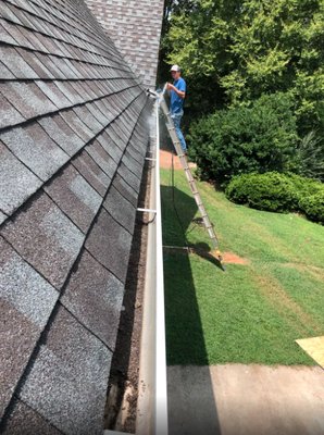 Gutter Cleaning - At Gleaming Gutters LLC, our top priority is making sure that your gutters are properly cleaned and well taken care of. So as the premier gutter company for the Charlotte area, we offer a number of gutter cleaning services to ensure that your gutters are provided with the best treatment and tools to increase their functionality and visual presentation. In addition to gutter cleaning, our gutter company also provides gutter brightening and gutter repair; we even provide gutter guard installation to help decrease debris buildup and avoid possible clogging in the future. With these services, you can shave off the amount of cleaning and repair that is usually required for gutters throughout the year; saving you hundreds of dollars.
So why wait until your gutters are dirty and on the verge of falling apart? Do yourself a favor and make Gleaming Gutters LLC your personal gutter company to take care of all your gutter cleaning needs. With us in your corner, you'll never have to worry about your gutter's maintenance again. Call us for a consultation and an estimate to receive the best in Charlotte pressure washing from the top-rated gutter company in Charlotte and the surrounding counties. Gutter Cleaning - At Gleaming Gutters LLC, our top priority is making sure that your gutters are properly cleaned and well taken care of. So as the premier gutter company for the Charlotte area, we offer a number of gutter cleaning services to ensure that your gutters are provided with the best treatment and tools to increase their functionality and visual presentation. In addition to gutter cleaning, our gutter company also provides gutter brightening and gutter repair; we even provide gutter guard installation to help decrease debris buildup and avoid possible clogging in the future. With these services, you can shave off the amount of cleaning and repair that is usually required for gutters throughout the year; saving you hundreds of dollars.
So why wait until your gutters are dirty and on the verge of falling apart? Do yourself a favor and make Gleaming Gutters LLC your personal gutter company to take care of all your gutter cleaning needs. With us in your corner, you'll never have to worry about your gutter's maintenance again. Call us for a consultation and an estimate to receive the best in Charlotte pressure washing from the top-rated gutter company in Charlotte and the surrounding counties.
