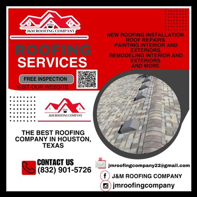 J&M Roofing Company Logo