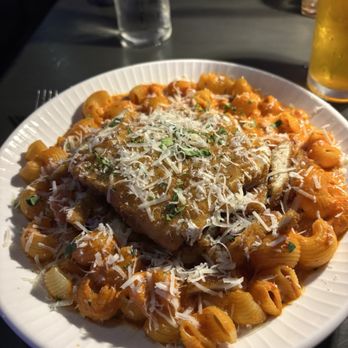 ITA Kitchen - Patchogue - Spicy rigatoni with chicken milanese and crowned - Italian Near Me - Patchogue, New York