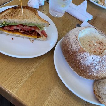 Wildflower - BLT 1/2 sandwich & potato soup bread bowl - Sandwiches Near Me - Sedona, Arizona