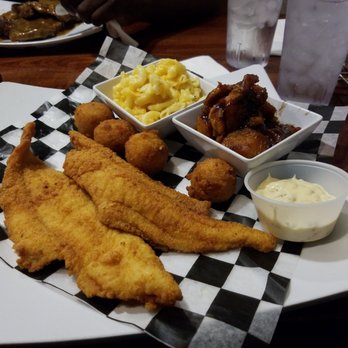 Fish N' Grill - Fried catfish w/hush puppies, candied yams and mac & cheese - Seafood Near Me - Fredericksburg, Virginia Fish N' Grill - Fried catfish w/hush puppies, candied yams and mac & cheese - Seafood Near Me - Fredericksburg, Virginia