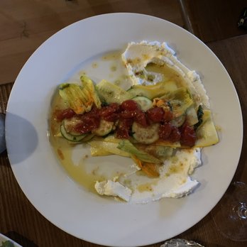 Il Nido - Shaved zucchini salad, basil almond pesto, tomato, ricotta - Italian Near Me - Seattle, Washington Il Nido - Shaved zucchini salad, basil almond pesto, tomato, ricotta - Italian Near Me - Seattle, Washington