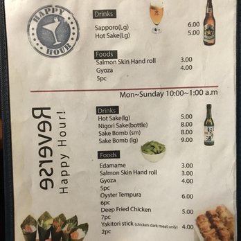 Koryo Sushi - Happy hour menu - Sushi Bars Near Me - Oakland, California Koryo Sushi - Happy hour menu - Sushi Bars Near Me - Oakland, California