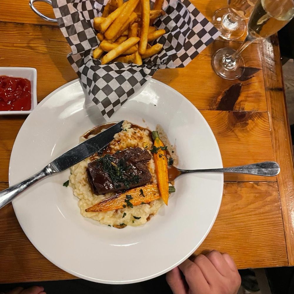 a plate of food on a table