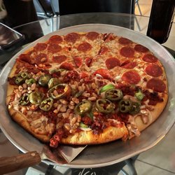 Jolly Mon - Half Mexican half pepperoni 14 in pizza