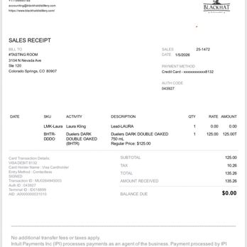 Blackhat Distillery - The cashier was very easy to talk to though and let me try before I bought - Distilleries Near Me - Colorado Springs, Colorado