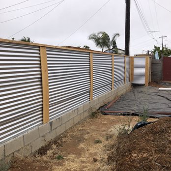 Balboa Fence Company - Modern corrugated metal fence. - Fences & Gates Near Me - Santee, California