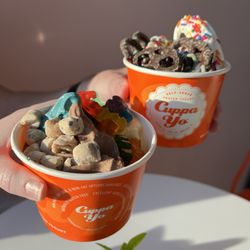 Cuppa Yo - 2 servings frozen yogurt. Delicious!