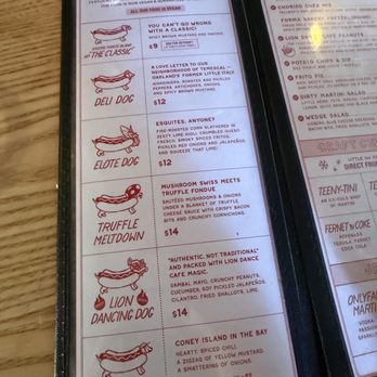 Tallboy - Dog menu July '26 - Dive Bars Near Me - Oakland, California Tallboy - Dog menu July '26 - Dive Bars Near Me - Oakland, California
