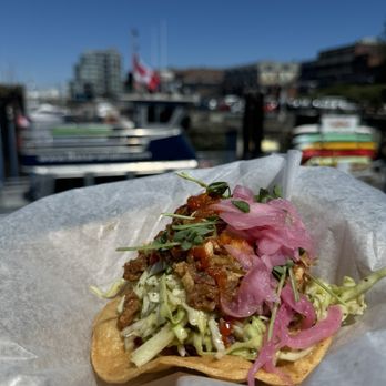 Red Fish Blue Fish - Jerk Fish Tostada - Fish & Chips Near Me - Victoria, British Columbia Red Fish Blue Fish - Jerk Fish Tostada - Fish & Chips Near Me - Victoria, British Columbia