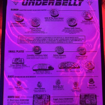Underbelly - Lé meñu - Bars Near Me - San Diego, California Underbelly - Lé meñu - Bars Near Me - San Diego, California