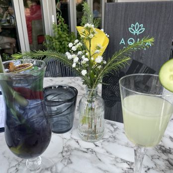 Aqua Penny's - Siren's Tale & cucumber gimlet - Seafood Near Me - Leawood, Kansas
