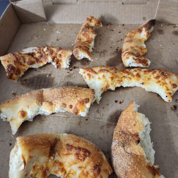 Anthony's Derailed - Too much of this and not enough toppings.  I'd eaten into each piece a bit too. - Pizza Near Me - Bryson City, North Carolina