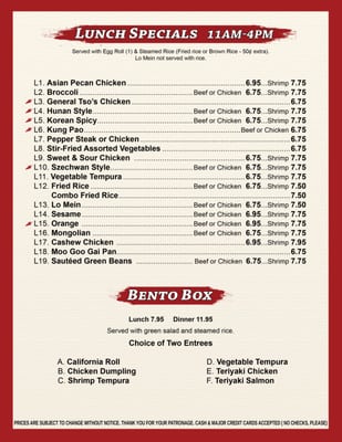 Menu photo 4 Asian Cafe Burleson, TX