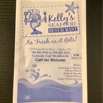 Kelly's Seafood - Menu as of 062823 - Seafood Near Me - Shelby, North Carolina Kelly's Seafood - Menu as of 062823 - Seafood Near Me - Shelby, North Carolina