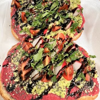 Om Bowls & Juice Bar - Beet Hummus Avocado Toast# 2 - Acai Bowls Near Me - Brandon, Florida Om Bowls & Juice Bar - Beet Hummus Avocado Toast# 2 - Acai Bowls Near Me - Brandon, Florida
