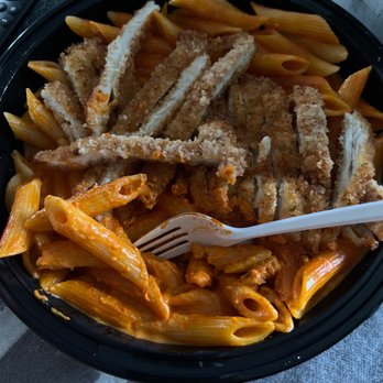 Filomena's - Penne vodka with chicken cutlet. - Italian Near Me - Franklin Square, New York Filomena's - Penne vodka with chicken cutlet. - Italian Near Me - Franklin Square, New York