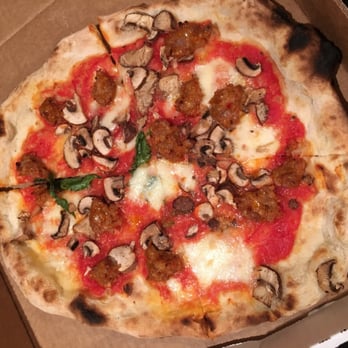 Piacere - Salsiccia e Funghi. (sausage & mushrooms) - Pizza Near Me - New York, New York Piacere - Salsiccia e Funghi. (sausage & mushrooms) - Pizza Near Me - New York, New York