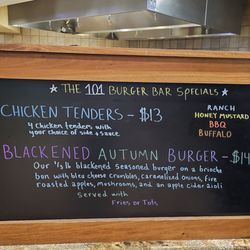 101 Burger Bar - Specials