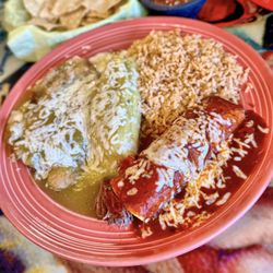 Sonora Cantina - Enchilada, tamale, chile relleno combination plate