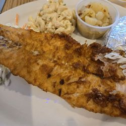 The American Legion - Haddock, Baked Potato, German Potato Salad,  (Pops got the slaw and mac salad)