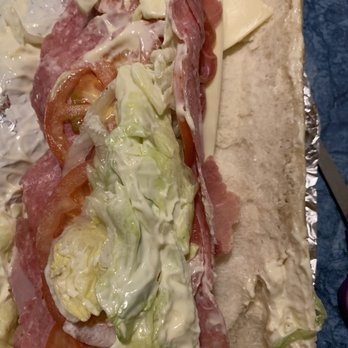 Gia Marie's Pizzeria - This is a cold cut combo out the mayo on the top of the sandwich not on the bread and basically the sub was thrown together. - Pizza Near Me - East Haven, Connecticut Gia Marie's Pizzeria - This is a cold cut combo out the mayo on the top of the sandwich not on the bread and basically the sub was thrown together. - Pizza Near Me - East Haven, Connecticut