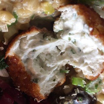 Holohans at the Barge - Goats cheese fritter on the crabachain - Irish Near Me - Belfast, BFS